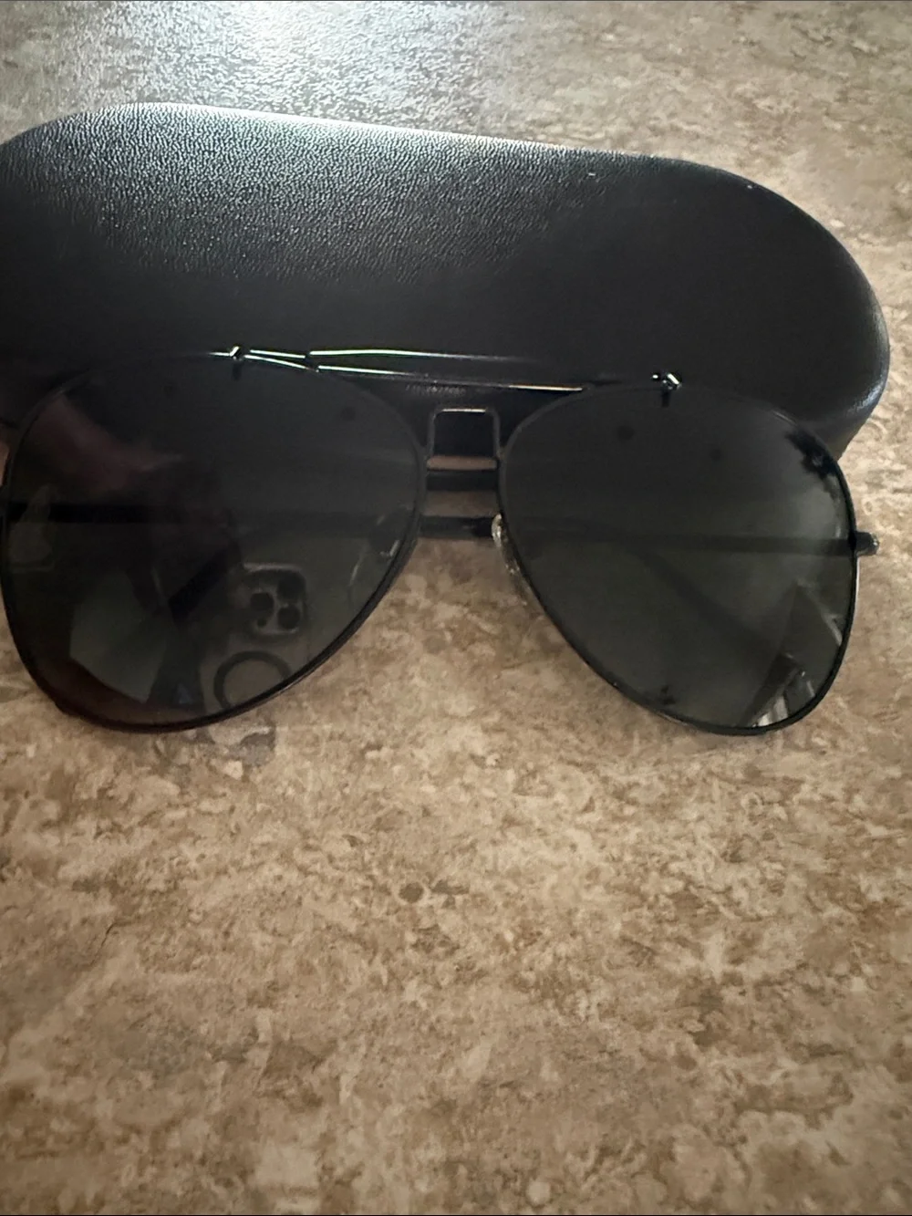 Bushel Vintage Aviator Black Metal Fram Sunglasses